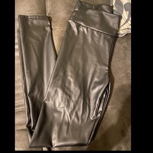 Faux leather type leggings size medium